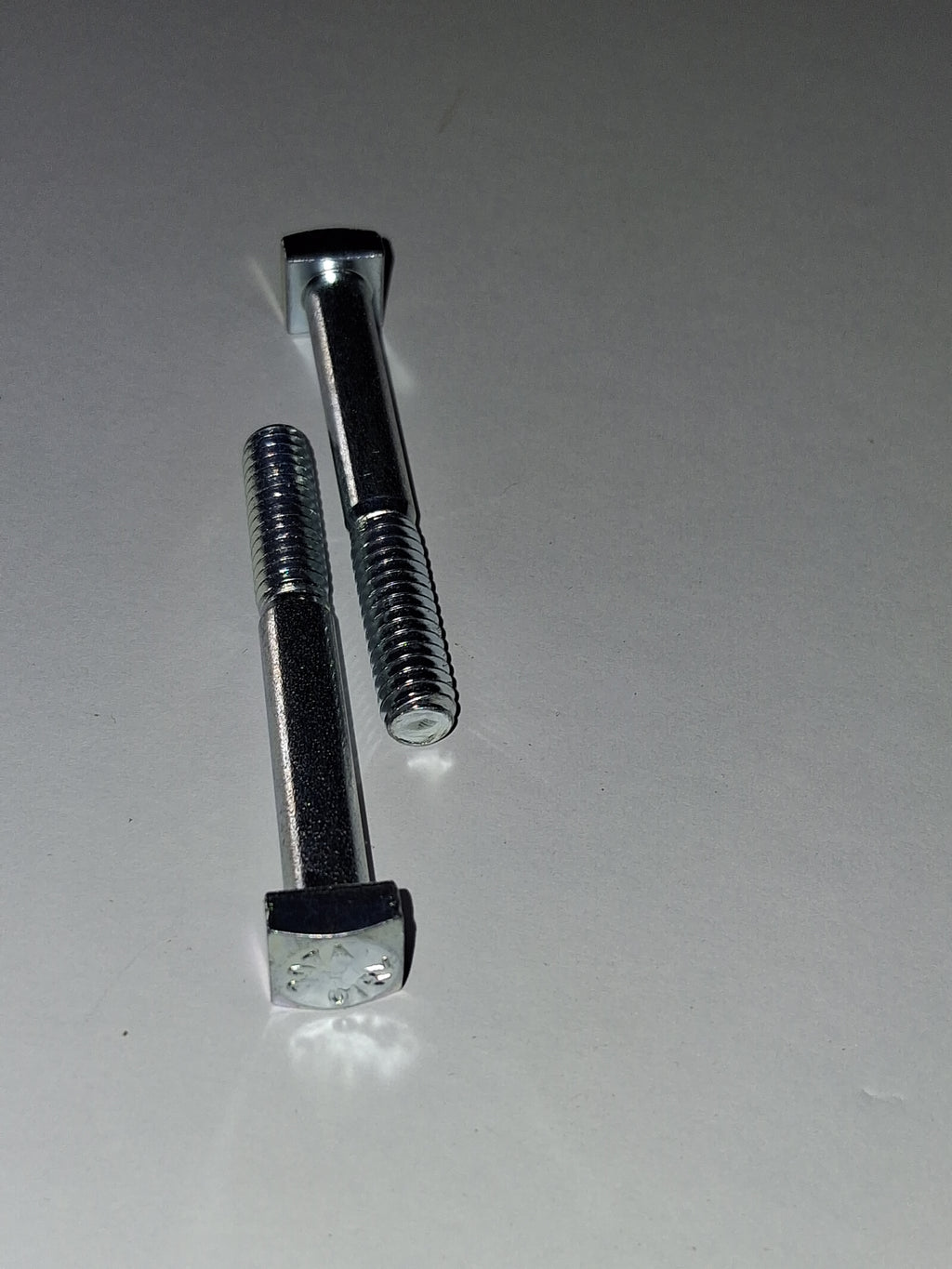 1/4"-20 × 2" Square Head Bolts – Grade A307 Zinc Clear – 10 Pack