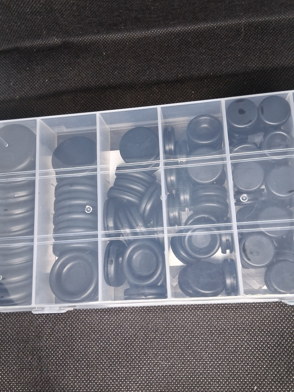 188-Piece Rubber Grommet Assortment Kit – 7 Sizes
