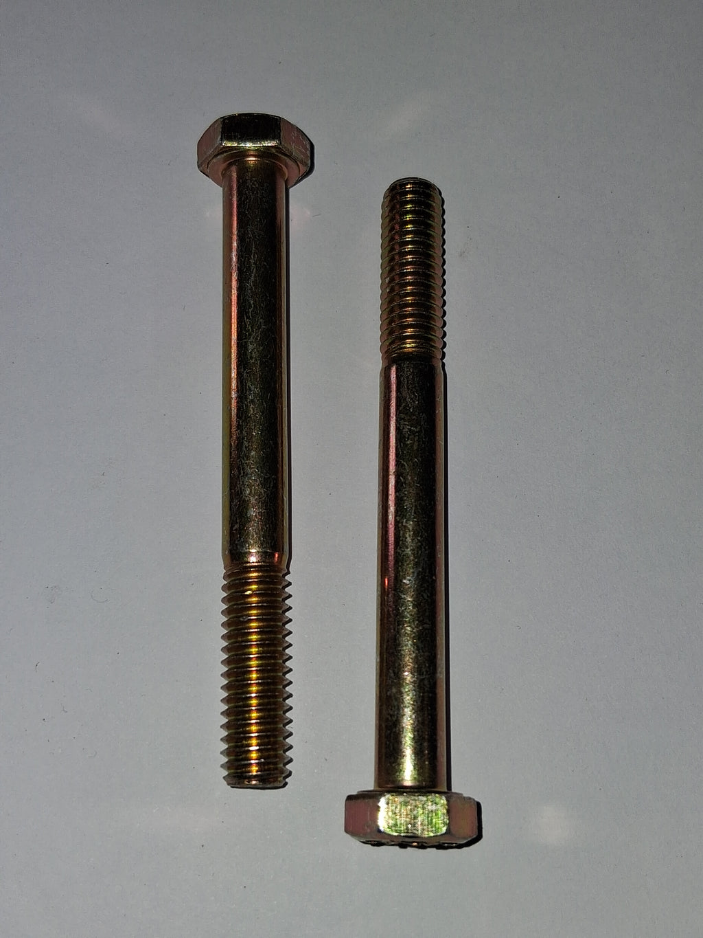 5/16"-18 × 3" Grade 8 Hex Head Cap Screws – Zinc Yellow – 5 Pack