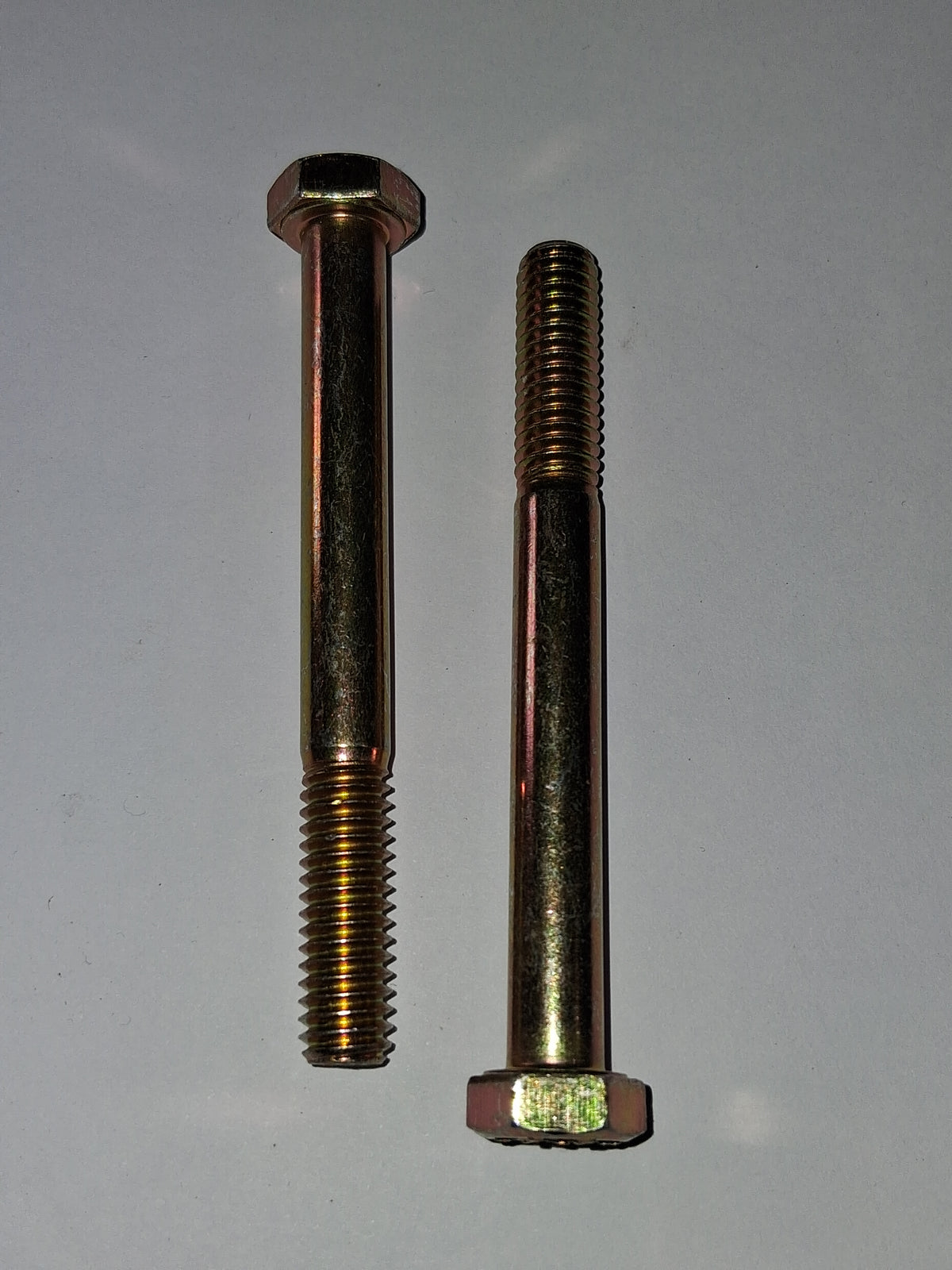 5/16"-18 × 3" Grade 8 Hex Head Cap Screws – Zinc Yellow – 5 Pack