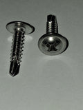 #10 × 1" 410 Stainless Steel Truss Head Self-Drilling Screws – 20 Pack